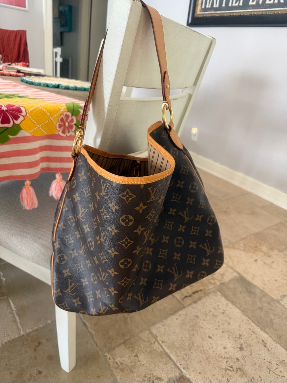 Louis Vuitton Monogram Canvas Hobo Bag in Brown and Tan